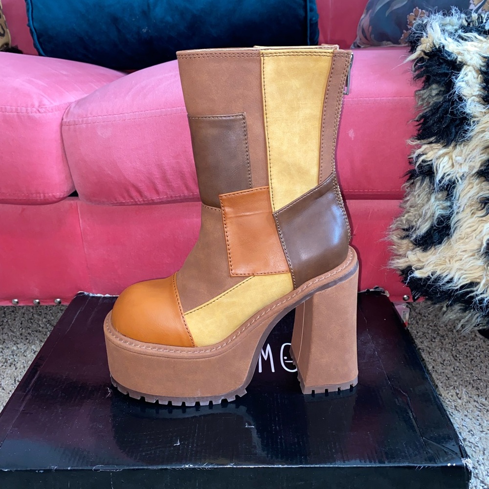 Colorblock Platform Ankle Boots Bratz